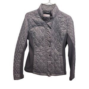 Merona Quilted Light Jacket Gray Size Medium